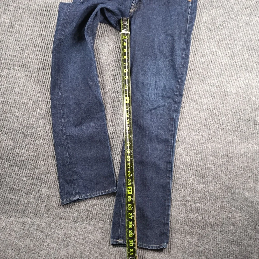 Polo Ralph Lauren 018 Slim Straight NY Jeans Mens 30x30 Dark Wash Blue RL Logo